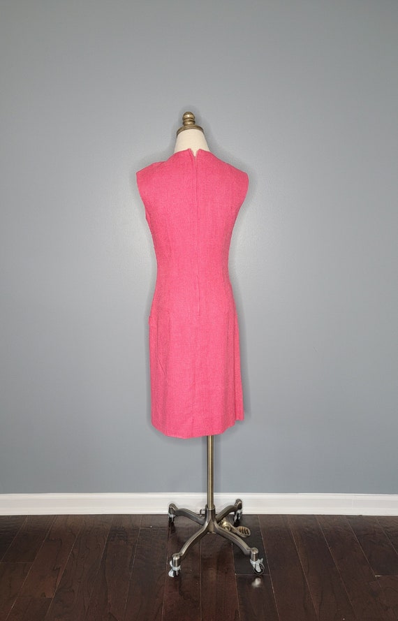 60s Esther Pomerantz Fashions Hot Pink Mod Sheath… - image 5