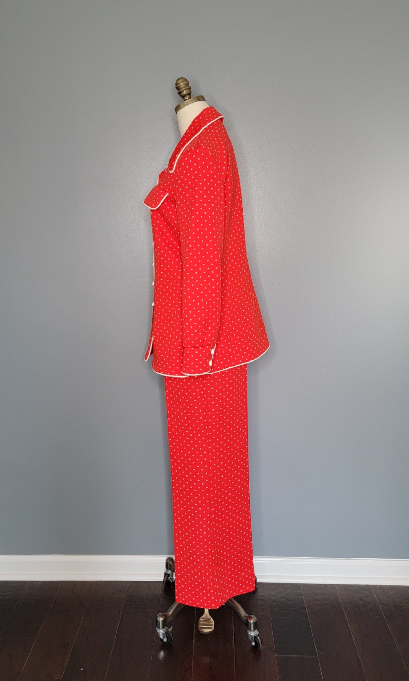 70s ACT III Red Polyester Suit 1970s Leisure Suit Seventies Etsy