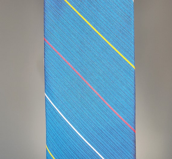 60s/ 70s Blue Striped Tie Sears Convertable Snapp… - image 4