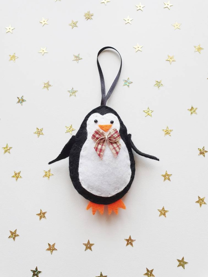 Felt Penguin Decoration Christmas Tree Decoration Penguin Etsy