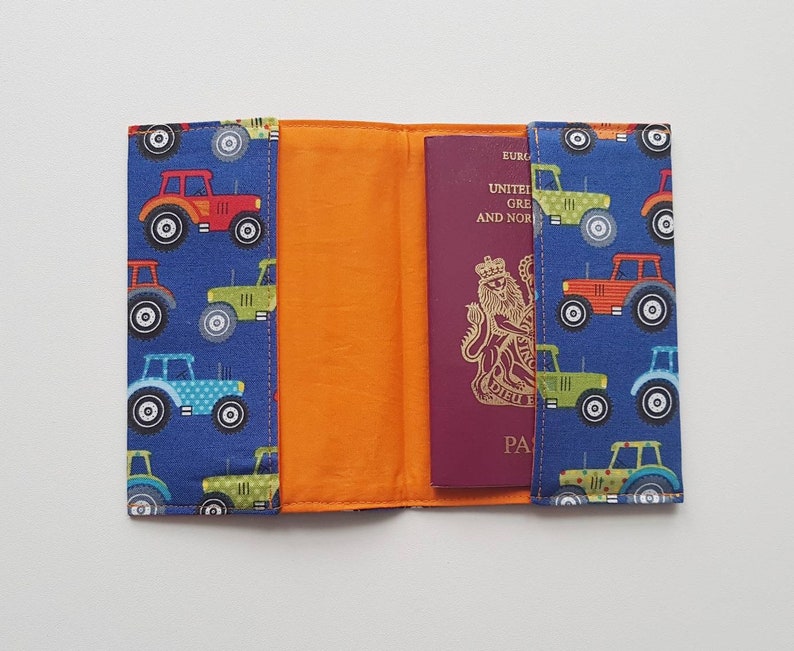 Tractor Design Fabric Passport Cover Digger Passport Holder Etsy