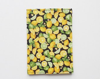 Lemon and Lime Design Passport Cover, Citrus Passport Holder, Travel Accessories, Fruit Gifts, Teacher Gifts, Document Case, Gifts For Kids