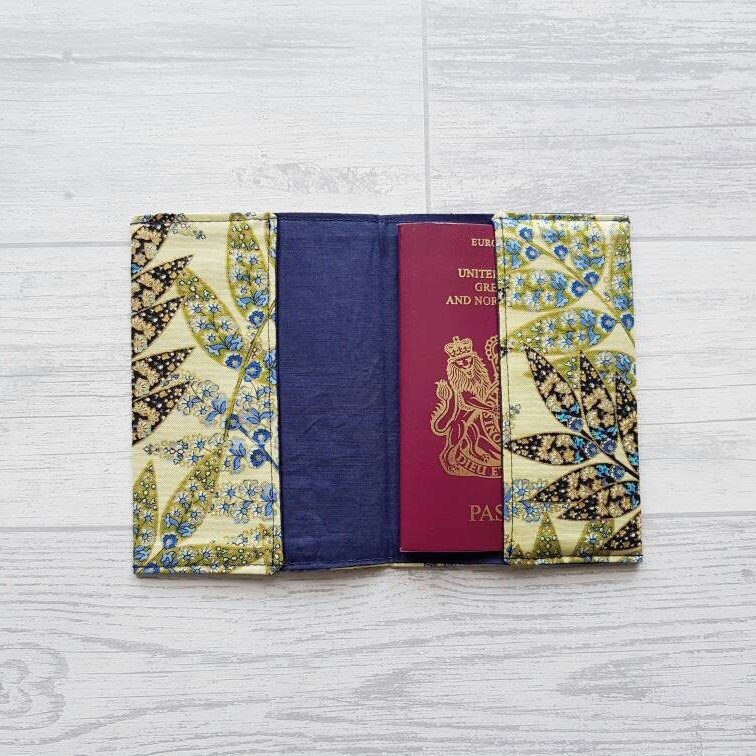 Leaf Fabric Passport Cover Fern Design Passport Holder Etsy