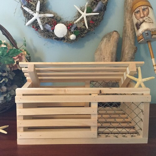 Maine Lobster Trap Card/gift Box Natural Etsy