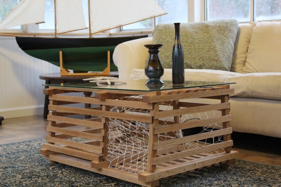Maine Wooden Lobster Trap Finished Coffee Table -  Canada