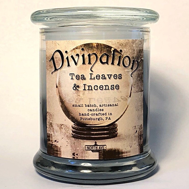 Divination / Incense Tea scented candle / Crystal Ball / Etsy