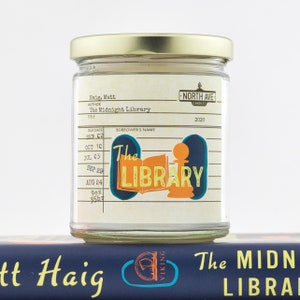 Book Candle / Midnight Library / Book Scented Candle / Book Themed Candle / Book Lover Gift / Gift for Readers / Gift for Teacher / Bookish
