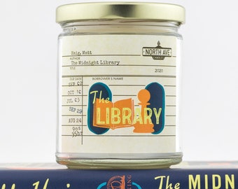 The Library / inspired by The Midnight Library / Book Scented Candle / Book Themed Candle