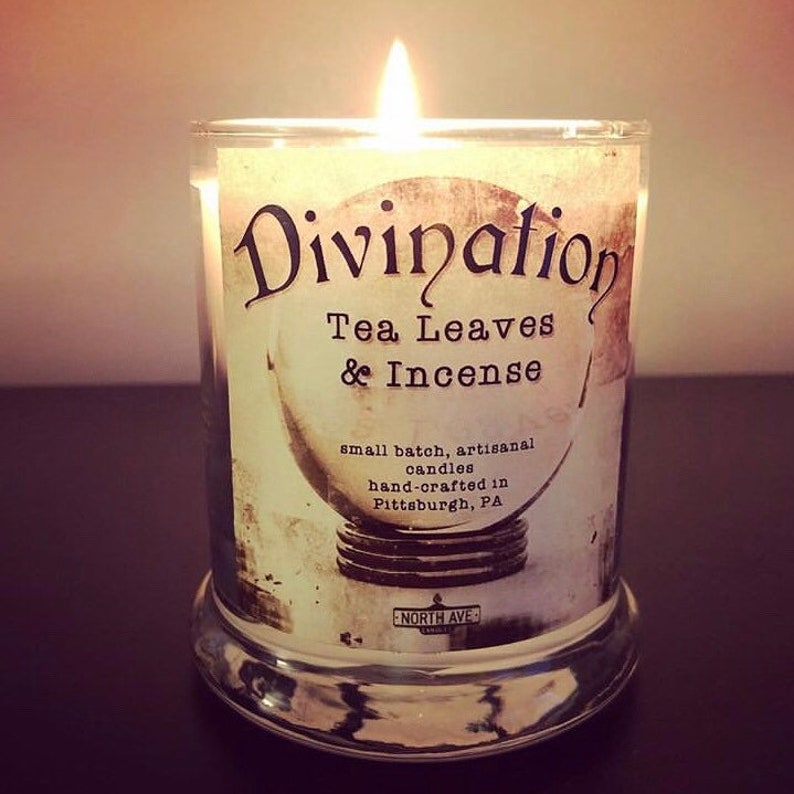 Divination / Incense Tea scented candle / Crystal Ball / witch candle image 4