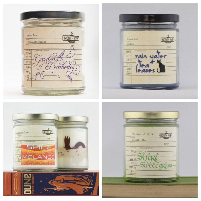 Book Lover Candles / Pick Two / Book Themed Candles / Literary Candles / Book Scented Candles / Candle Deals image 5
