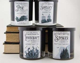 The Complete Masters of the Macabre / Candle Set / Horror Candle / Gothic Candle / Poe Candle / Candle Deals / Free Shipping Candles