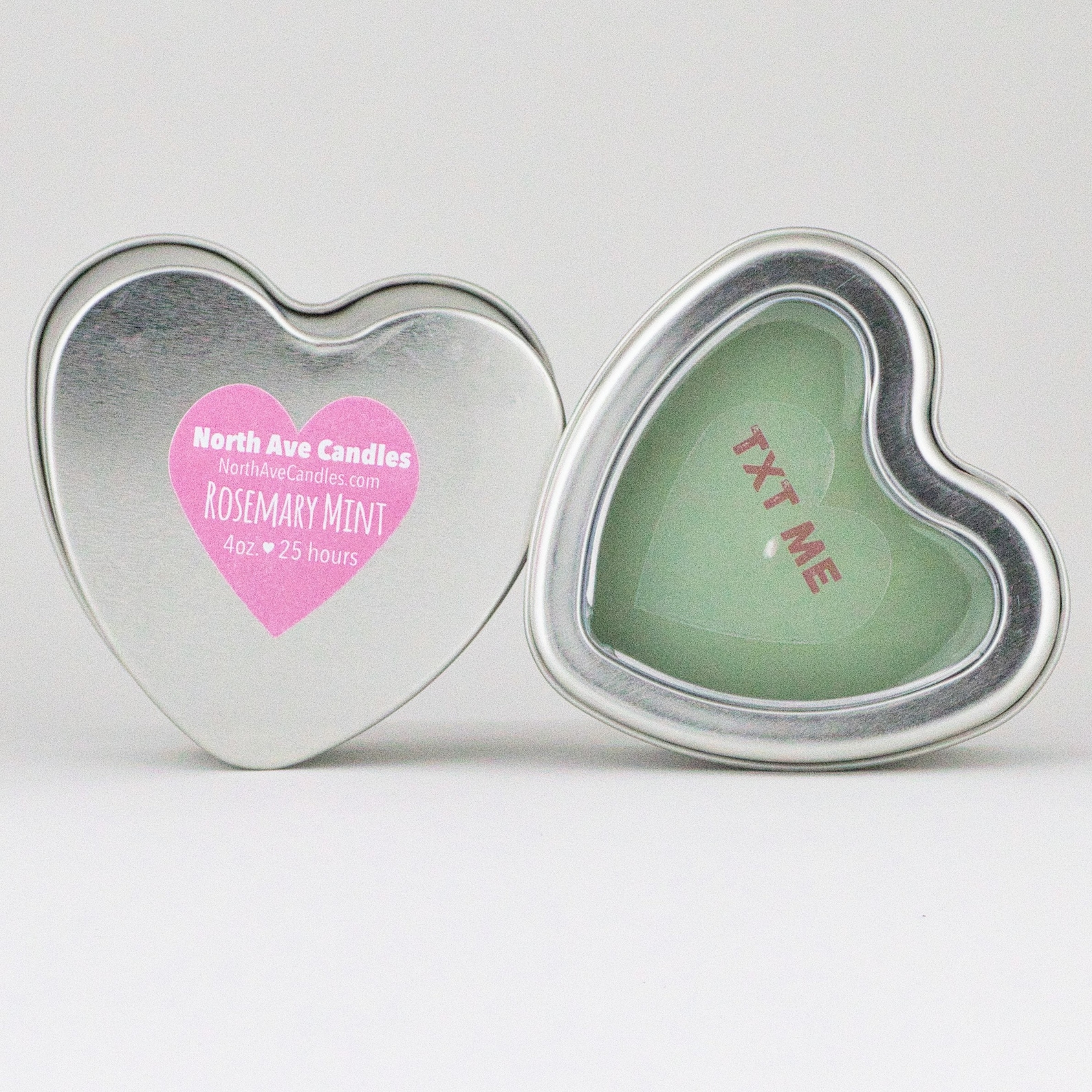 Candy Heart Candle Tin / Valentine Candles / Conversation Etsy
