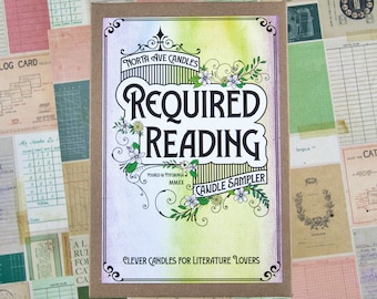 Required Reading Box Set / Book Themed Candles / Book Lovers Gift / Literary Inspired Candles / Candle Tins / Candle Sampler Set
