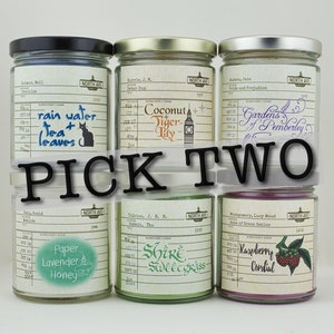 Book Lover Candles / Pick Two / Book Themed Candles / Literary Candles / Book Scented Candles / Candle Deals image 1