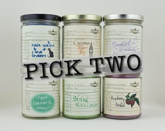 Book Lover Candles / Pick Two / Book Themed Candles / Literary Candles / Book Scented Candles / Candle Deals