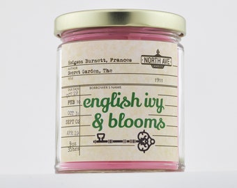 English Ivy & Blooms / Inspired by The Secret Garden / Literary Candle / Floral Candle / Book Themed Candle / Book Candles