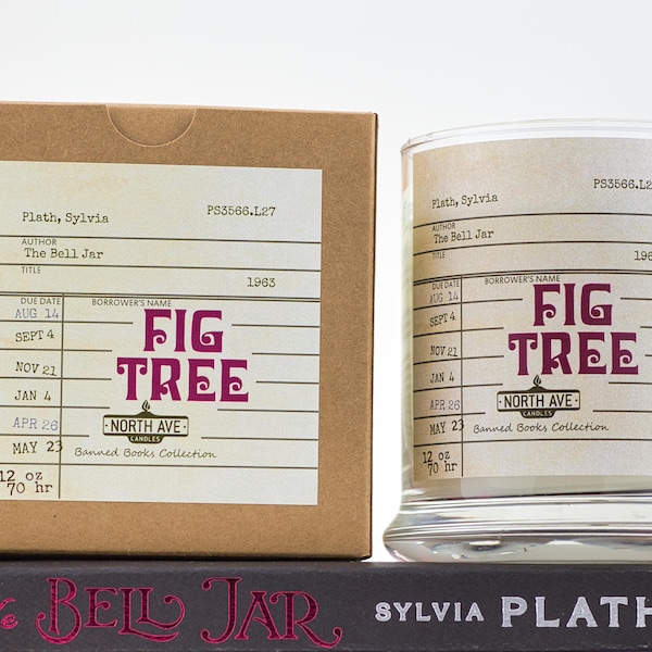 Fig Tree / Inspired by The Bell Jar / Book Themed Candle / Literary Candle / Banned Books Collection / Sylvia Plath / Book Gift