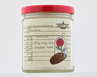 Unique Rose / Inspired by The Little Prince / Book themed candles / Book Candle / Rose Jam Candle