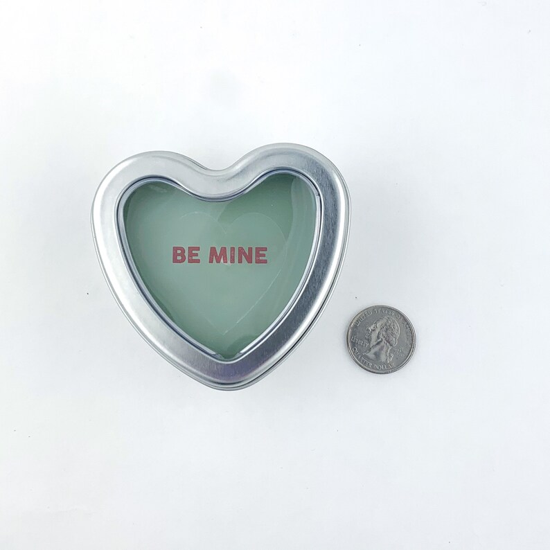 Candy Heart Candle Tin / Valentine Candles / Conversation Etsy