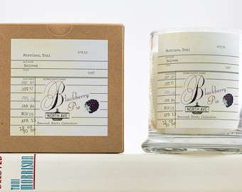 Blackberry Pie Scented Candle: "Beloved" Book Lover Gift