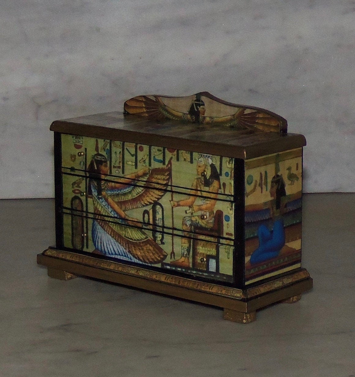 Egyptian Chest with Drawers for 112th Dollhouse. Etsy