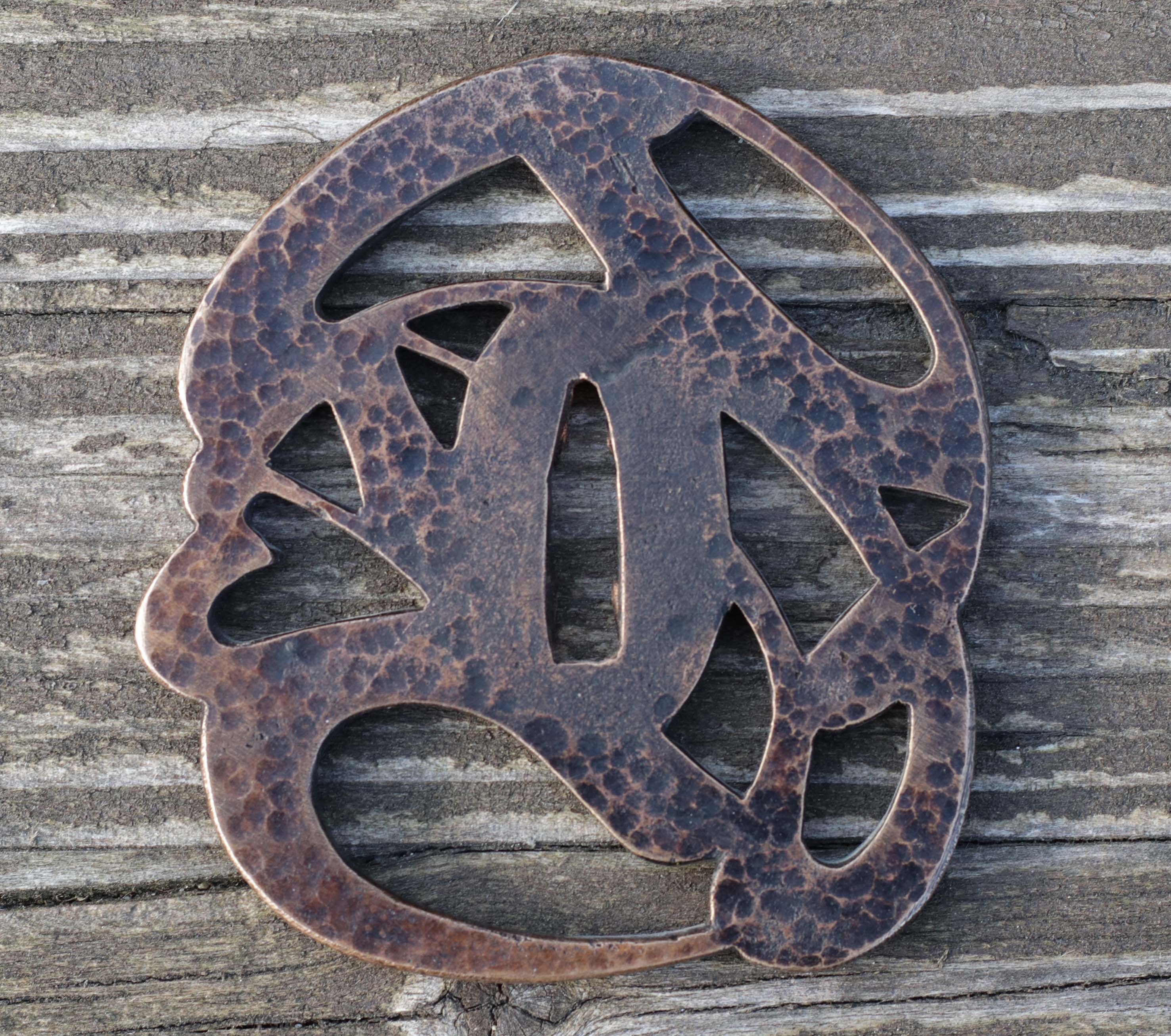 Handmade Japanese Tsuba "MYOCHIN", japanese sword part, also perfect as present for collectors