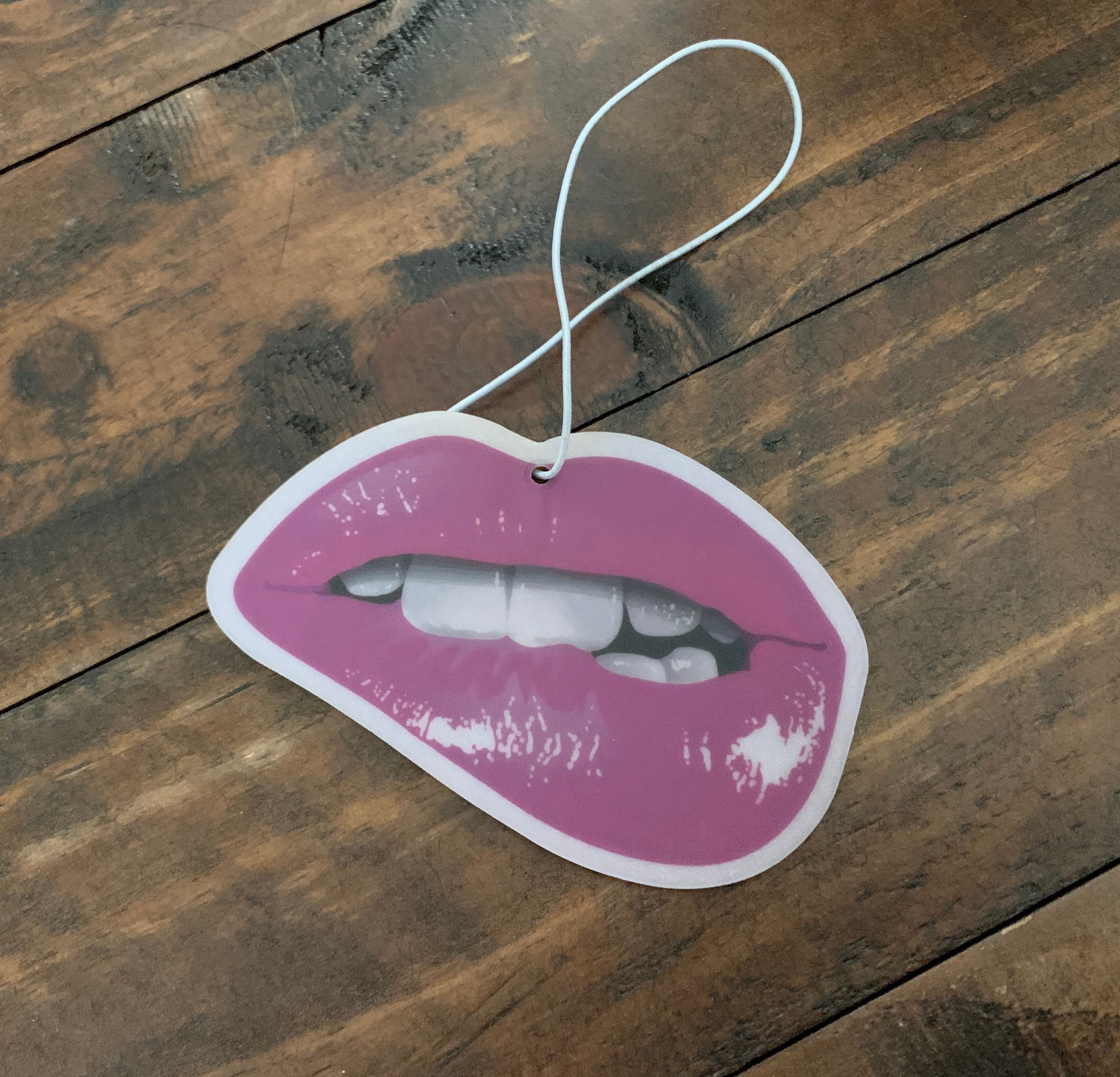 3 Pack Diecut Air Freshener Cute Sexy Biting Lip Pink Lipstick Etsy