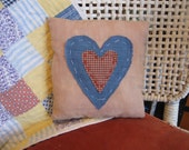 Americana Folk Art Pillow, OOAK
