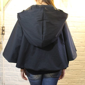 Alchemy waterproof fleece-lined cape with large fairy tale hood Warm waterproof with hood hooded image 4