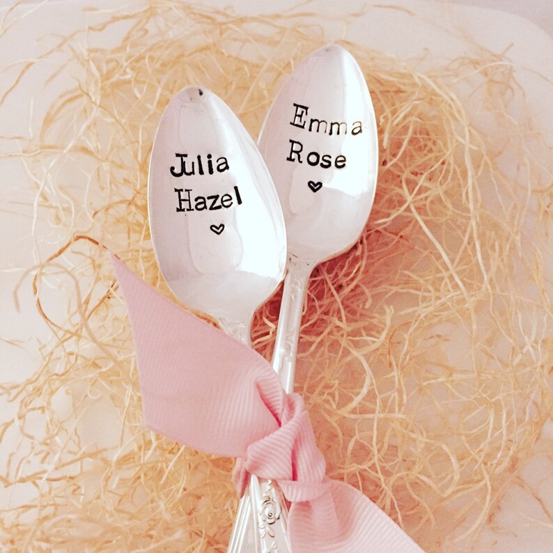 Personalized stamped spoon custom name spoon gift for Etsy