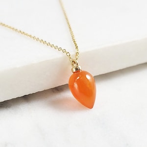 Carnelian Necklace, Gemstone Necklace /Handmade Jewelry/ Necklaces for Women, Carnelian Pendant, Dainty Necklace, Layered Necklace, Boho