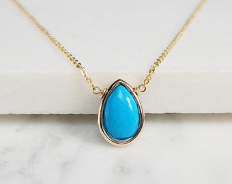 Turquoise Necklace, December Birthstone Necklace, Turquoise Gold Necklace, Gemstone Necklace, Necklaces for Women, Boho Necklace, Layered