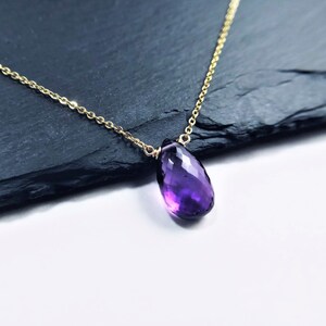 Purple Amethyst Necklace, February Birthstone / Handmade Jewelry / Necklaces for Women, Gemstone Necklace, Dainty Necklace, Layered Necklace