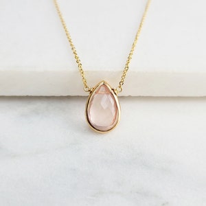 Rose Quartz Necklace, Gemstone Necklace / Handmade Jewelry / Necklaces for Women, Layered Necklace, Dainty Necklace, Healing Crystals, Boho