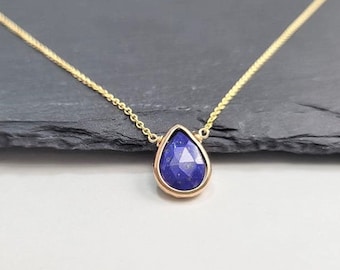 Lapis Lazuli Necklace, December Birthstone / Handmade Jewelry / Gemstone Necklace, Delicate Layering Necklace, Necklaces for Women, Dainty