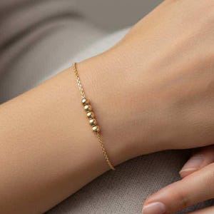 Dainty Gold Bracelet, Gold Bracelet for Women /Handmade Jewelry/ Gold Chain Bracelet, Gold Bracelet 14k, Fidget Bracelet, Summer Jewelry
