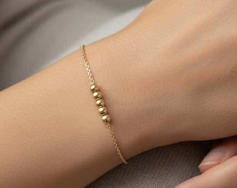 Dainty Gold Bracelet, Gold Bracelet for Women /Handmade Jewelry/ Gold Chain Bracelet, Gold Bracelet 14k, Fidget Bracelet, Summer Jewelry