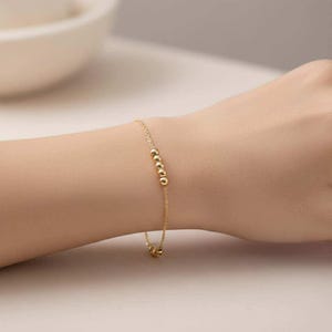 Dainty Gold Bracelet, Gold Bracelet for Women /Handmade Jewelry/ Gold Chain Bracelet, Gold Bracelet 14k, Fidget Bracelet, Summer Jewelry