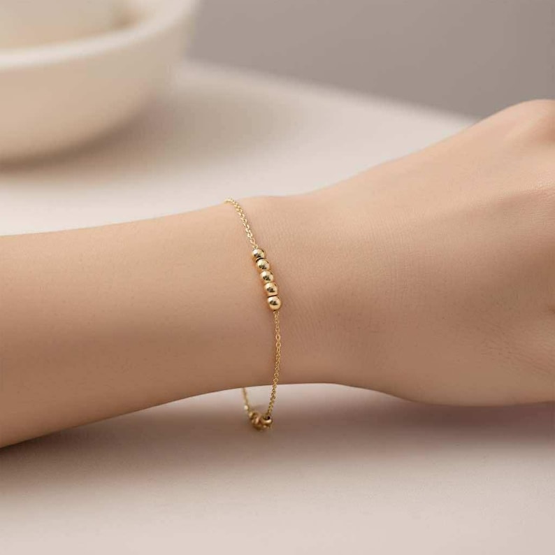 Dainty Gold Bracelet, Gold Bracelet for Women /Handmade Jewelry/ Gold Chain Bracelet, Gold Bracelet 14k, Fidget Bracelet, Summer Jewelry