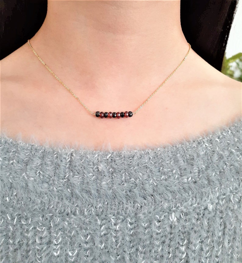 Worn on The Vampire Diaries Caroline Necklace / Black Spinel Etsy