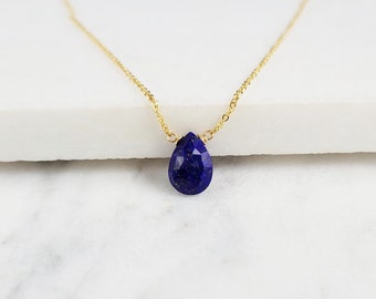 Lapis Lazuli Necklace, December Birthstone /Handmade Jewelry/ Gemstone Necklace, Necklaces for Women, Birthstone Necklace, Layered Necklace