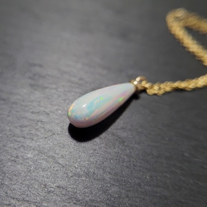 White Opal Necklace, October Birthstone / Handmade Jewelry / Opal Necklace, Necklaces for Women, Birthstone Necklace, Gemstone Necklace