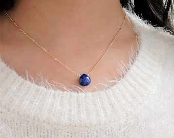 Lapis Lazuli Necklace, December Birthstone Necklace / Handmade Jewelry / Gemstone Necklace, Layered Necklace, Necklaces for Women, Dainty