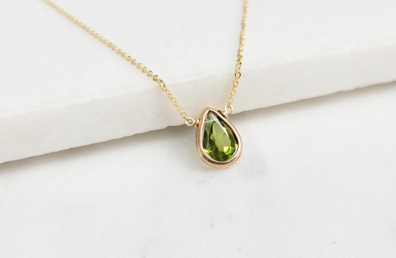 Genuine Peridot Necklace • August Birthstone • Handmade Jewelry • Peridot Necklace Gold • Silver Necklace • Necklaces for Women• Dainty Necklace • Minimalist Necklace