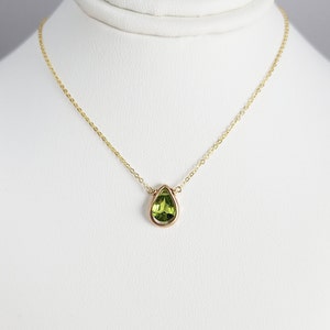 Genuine Peridot Necklace • August Birthstone • Handmade Jewelry • Peridot Necklace Gold • Silver Necklace • Necklaces for Women• Dainty Necklace • Minimalist Necklace