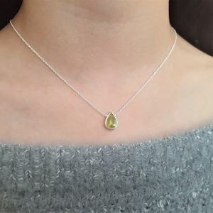 Genuine Peridot Necklace • August Birthstone • Handmade Jewelry • Peridot Necklace Gold • Silver Necklace • Necklaces for Women• Dainty Necklace • Minimalist Necklace