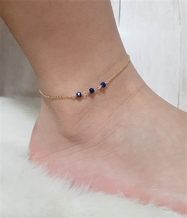 Lapis Lazuli Bracelet December Birthstone / Handmade Jewelry | Etsy