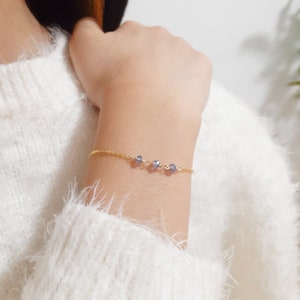 Genuine Tanzanite Bracelet, December Birthstone / Handmade Jewelry / Gemstone Bracelet, Birthstone Bracelet, Dainty Bracelet, Summer Jewelry