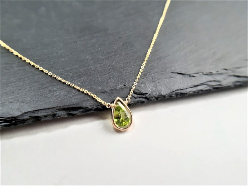 Genuine Peridot Necklace • August Birthstone • Handmade Jewelry • Peridot Necklace Gold • Silver Necklace • Necklaces for Women• Dainty Necklace • Minimalist Necklace