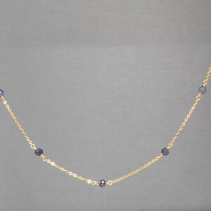 Genuine Blue Sapphire Necklace • September Birthstone • Handmade Jewelry • Necklaces for Women • Dainty Gold Necklace • Gemstone Necklace • Boho Necklace